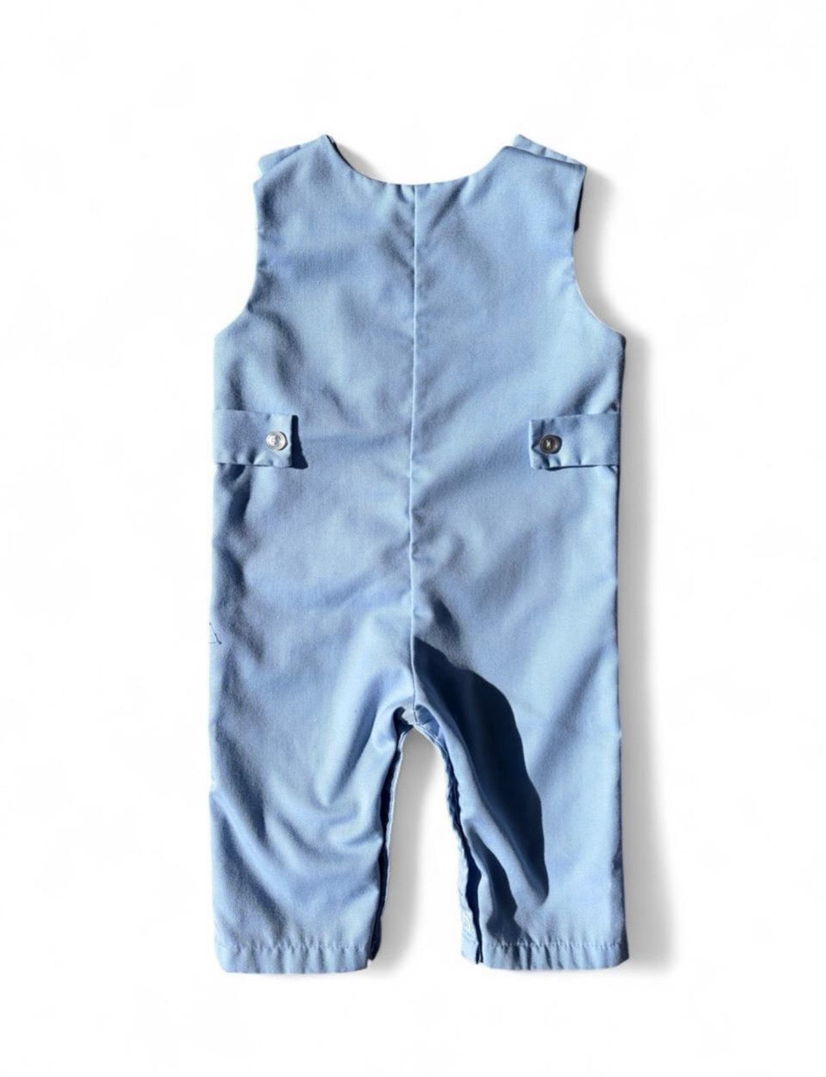 Vintage Thomas Baby Boy Blue Romper w/Embroidered Seesaw Design 6-9M