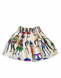 Toddler Girls African Tribal Print A-Line elastic Waist Skirt