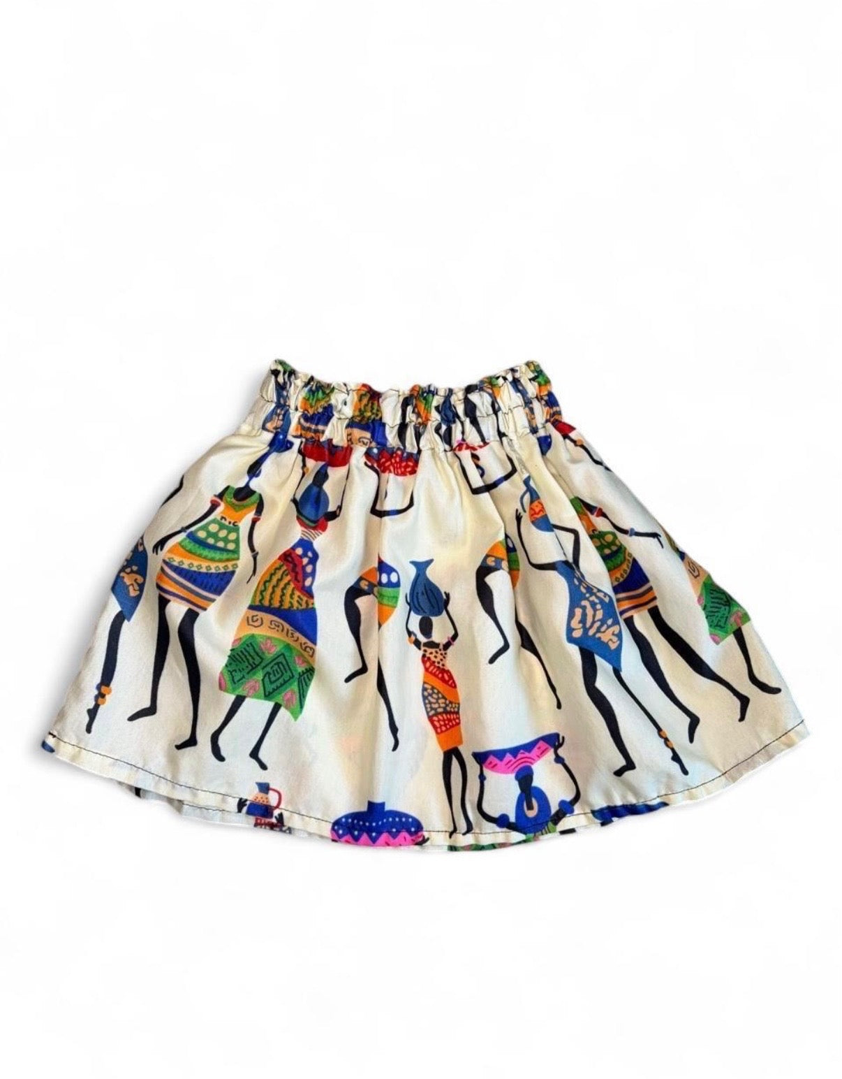 Toddler Girls African Tribal Print A-Line elastic Waist Skirt